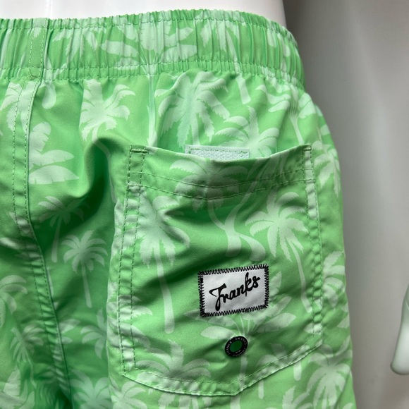 FRANKS XL“SAGE”(LIGHT GREEN)COLOR SWIMMING TRUNKS,W/MESH SUPPORT,PALM TREE PRINT - Picture 5 of 14